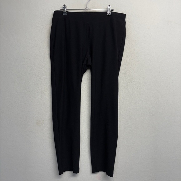 Eileen Fisher Nylon Blend Black Pull On Pants M - Picture 1 of 6